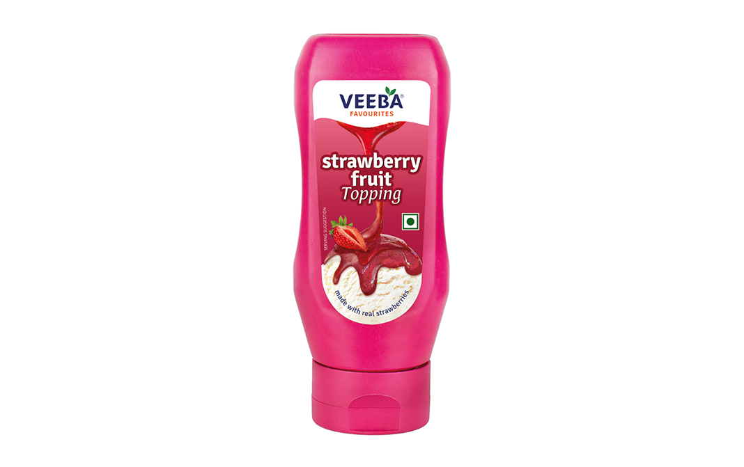 Veeba Strawberry Fruit Topping   Plastic Bottle  380 grams